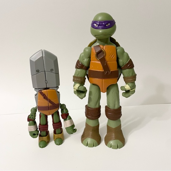 TNMT Teenage Mutant Ninja Turtle Donatello and Leonardo Weapon Mutation Toys - Picture 1 of 15
